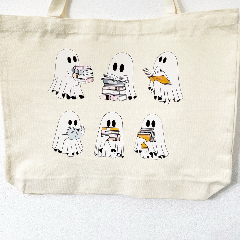Ghost Bookish Tote Bag